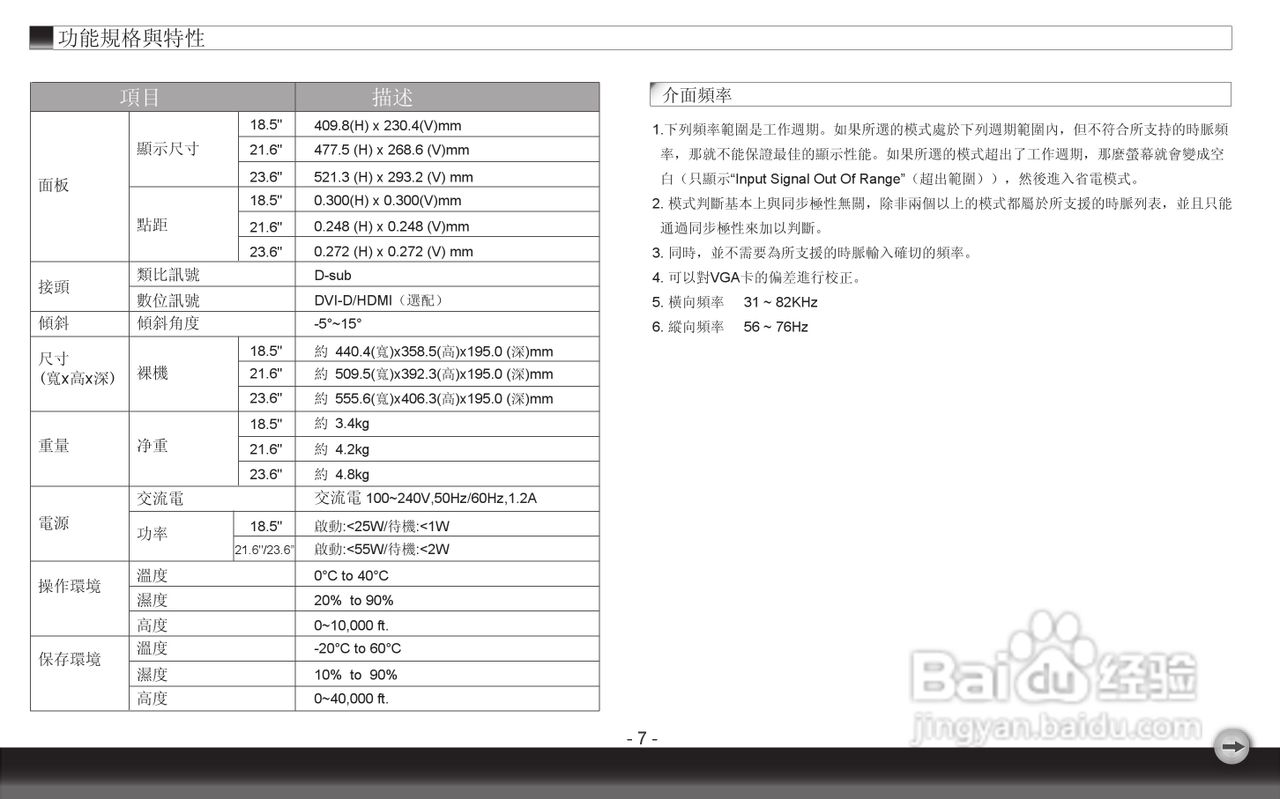 奇美液晶显示器24EH型使用说明书