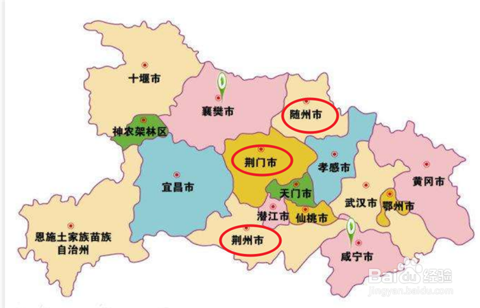 中国湖北省有哪些城市及各城市人口数