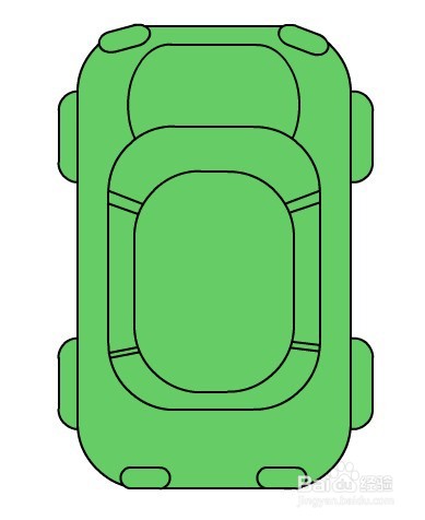 flash绘制一辆俯视的卡通车子