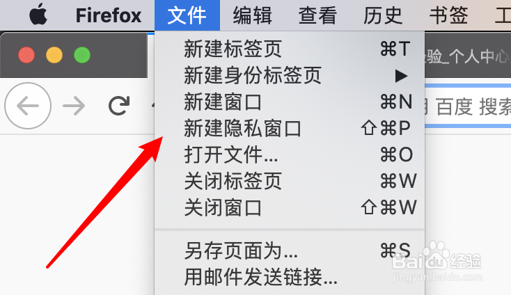 mac版Firefox浏览器,如何新建隐私窗口