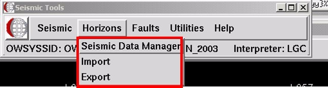 LandMark软件中,层位数据的输入方法