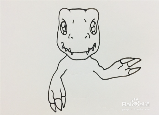 数码宝贝简笔画步骤