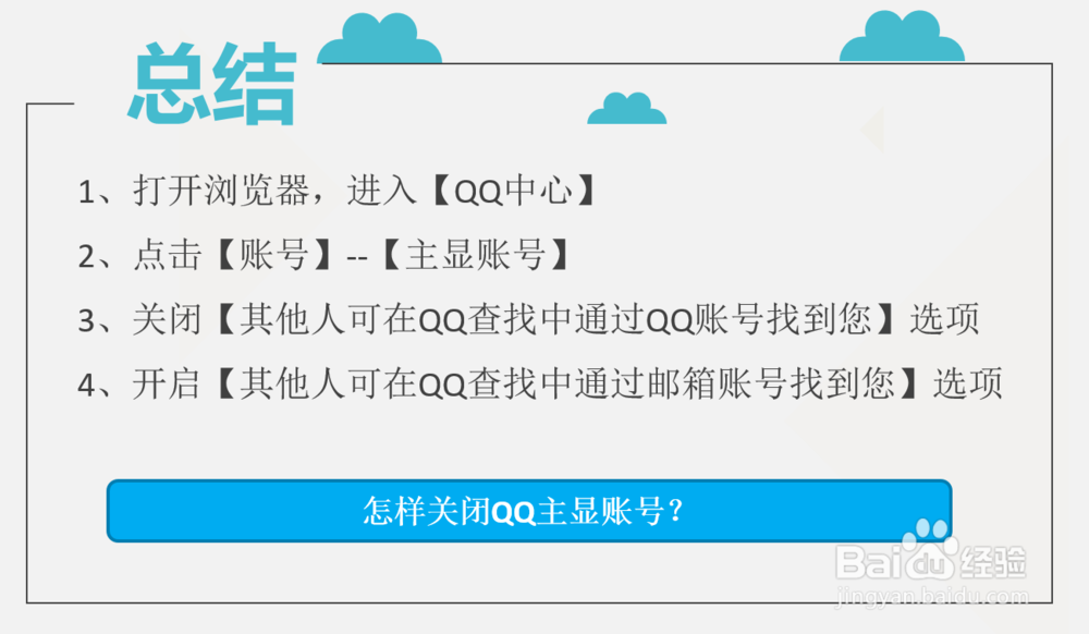 怎样关闭QQ主显账号？