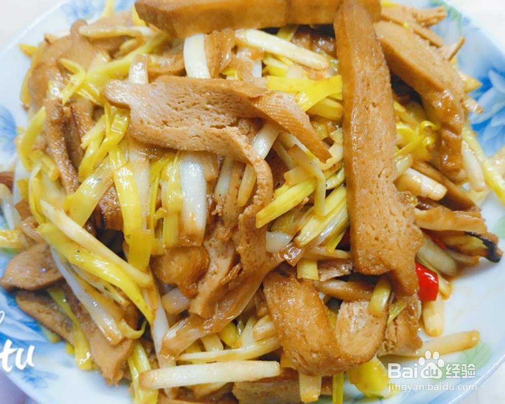 孩子爱吃的蒜黄炒香干饭菜