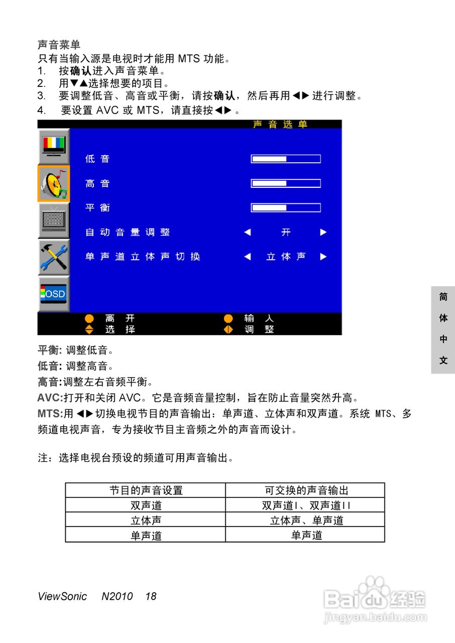 优派N2010液晶彩电使用说明书:[2]