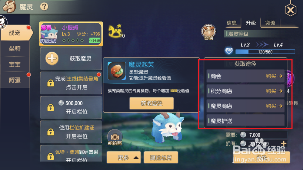 塞尔之光魔灵战宠怎么提升战力?战宠升级攻略