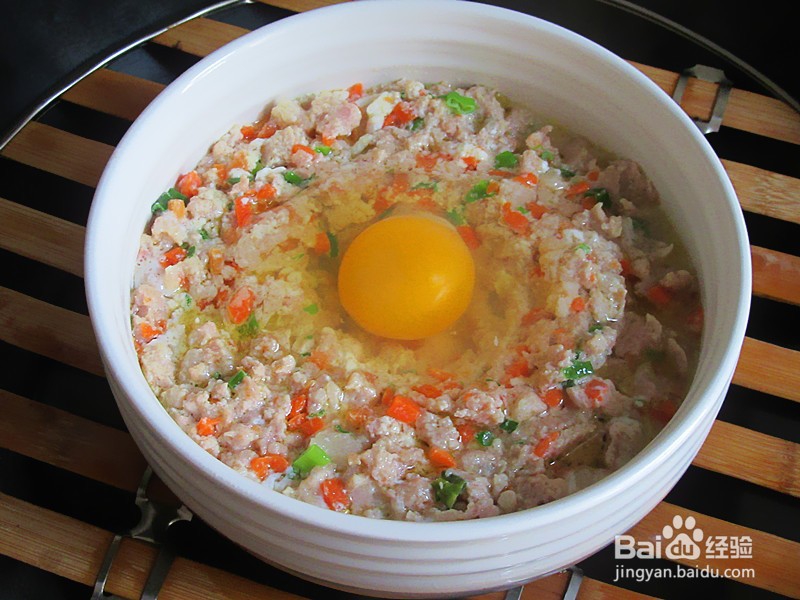 宝宝辅食-肉饼蒸蛋