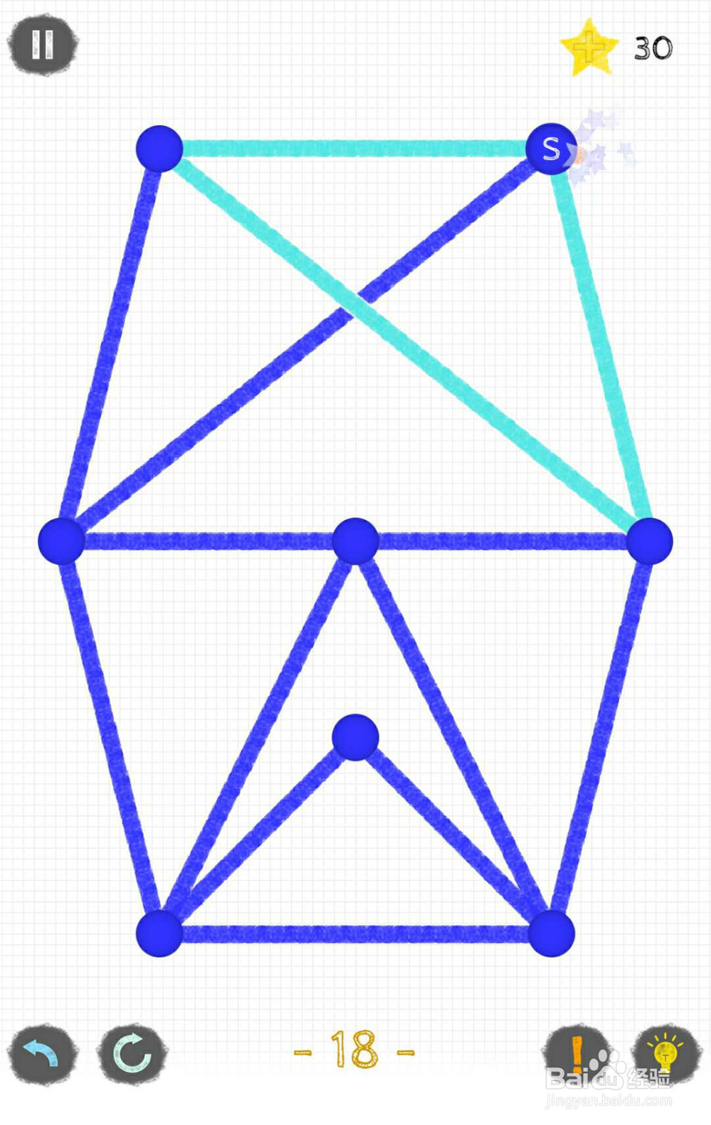 一笔画1-18怎么一笔走完整个图形