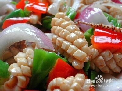 家常鱿鱼炒洋葱