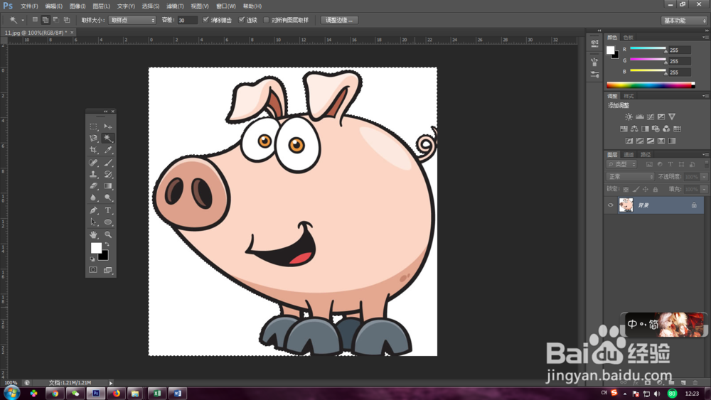 利用PS扣取单一背景图片操作方法:五步法