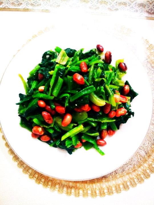 陈醋菠菜花生米