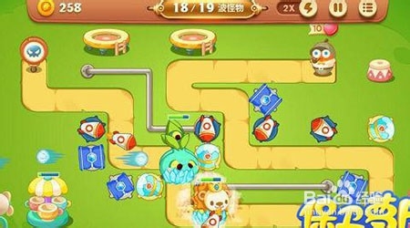 保卫萝卜3游乐场第46关金萝卜攻略