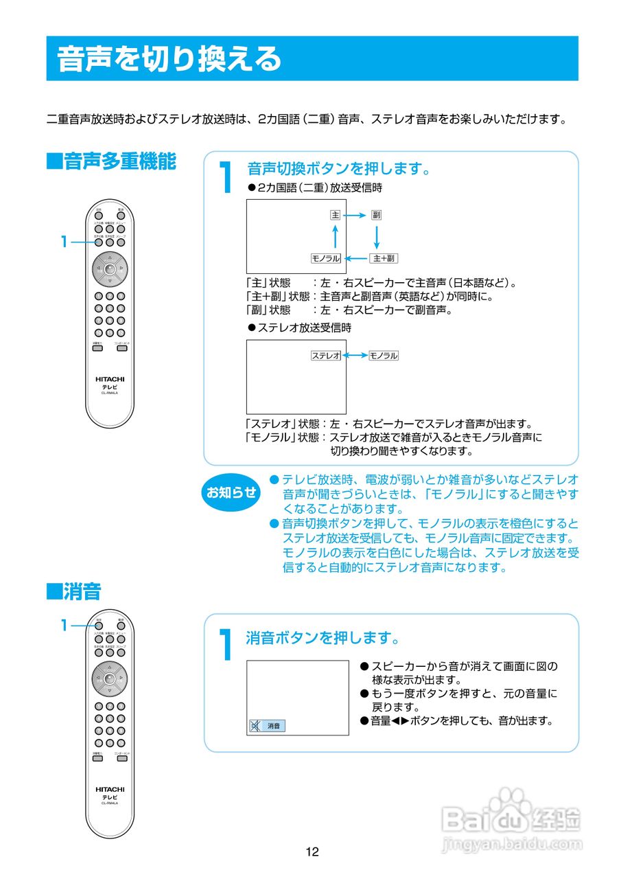 日立15LCD-3电视机使用说明书:[2]