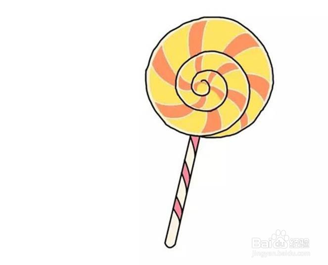 棒棒糖儿童卡通简笔画教程