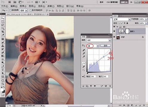 利用ps修复偏暗的人物照