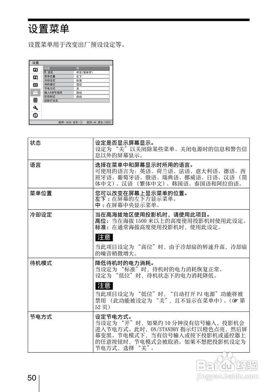 SONY索尼VPL-VW85投影机使用说明书:[5]