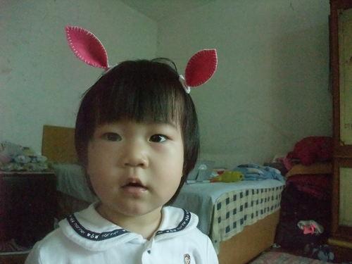 自制儿童不织布兔耳发夹