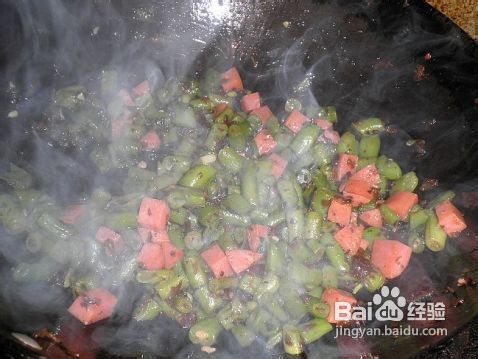 芽菜火腿四季豆的做法