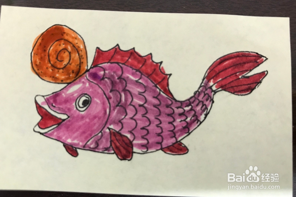 如何绘制一条卡通鱼？
