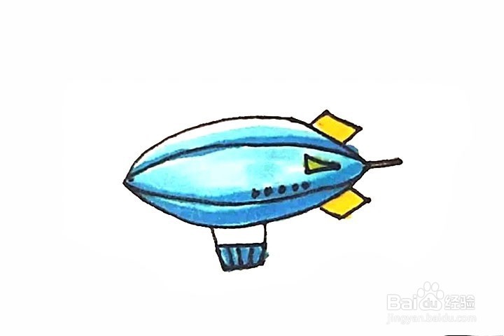 简笔画之飞艇