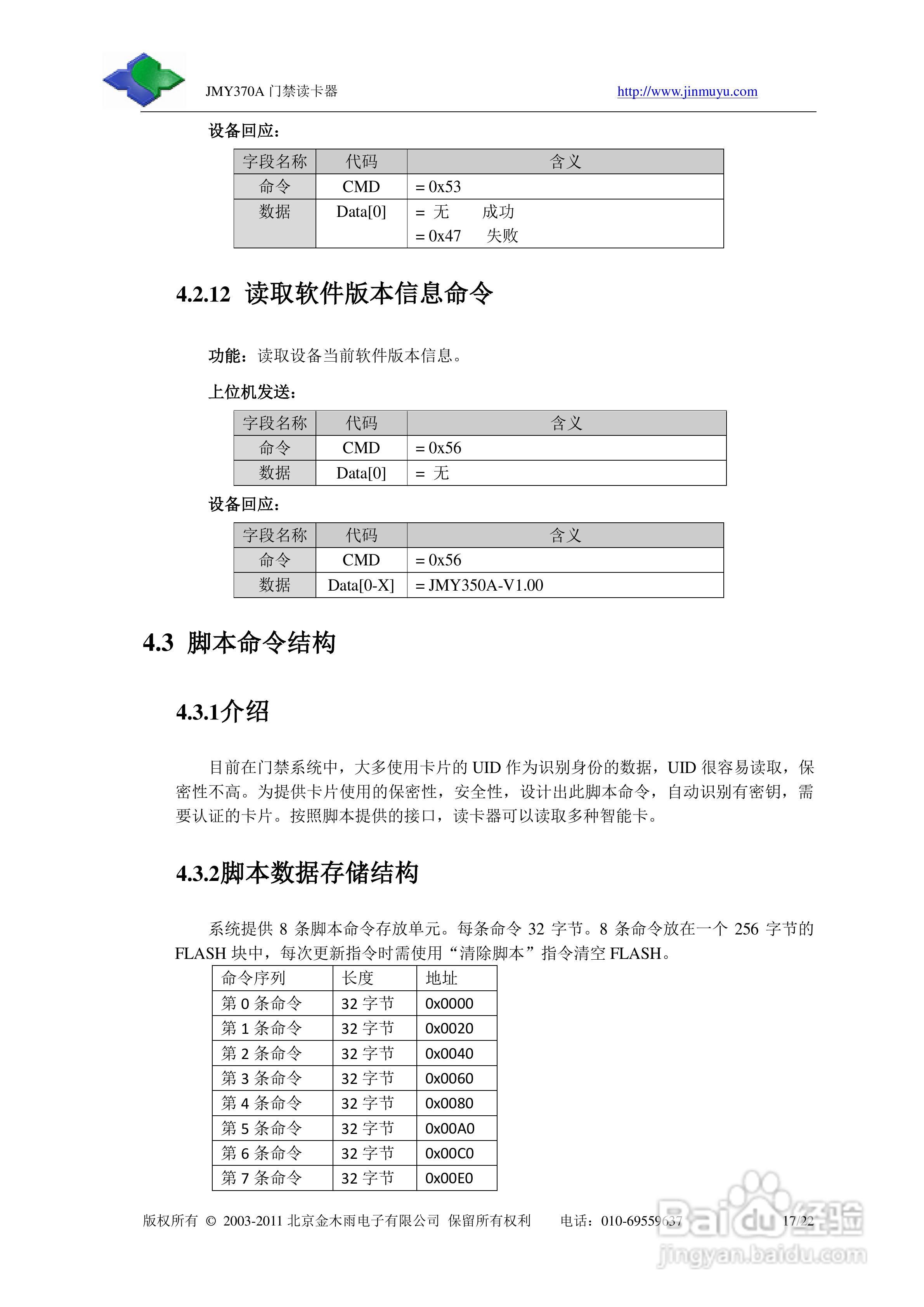 金木雨JMY370A系列门禁读卡器用户手册:[2]
