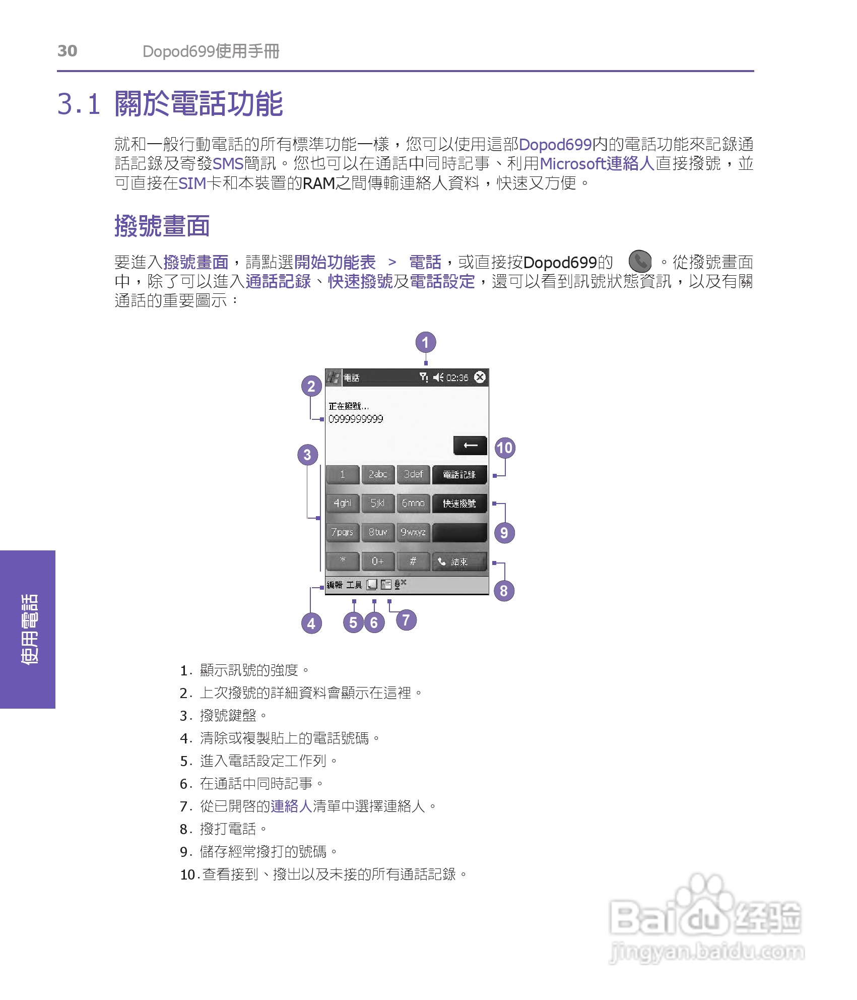 多普达HTC Dopod 699手机使用说明书:[3]
