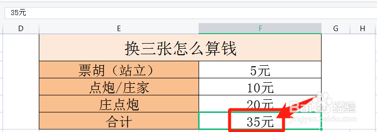 换三张怎么算钱