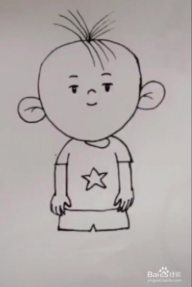 简笔画大耳朵图图的画法