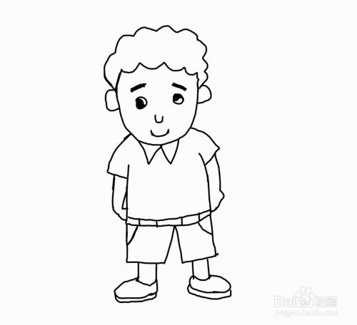 怎么画彩色简笔画帅气的小哥哥?