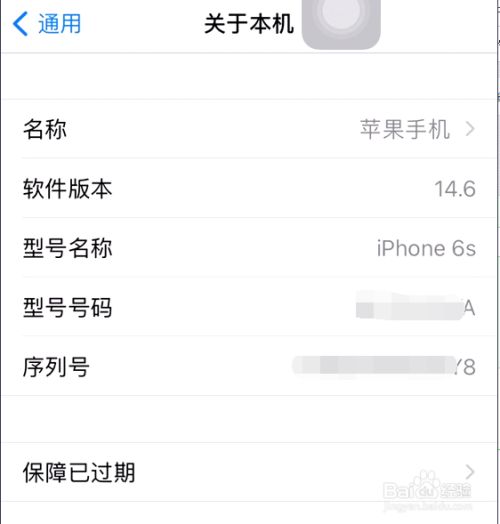 进入【关于本机】页面以后,然后我们就看可以看到iphone6s的参数配 