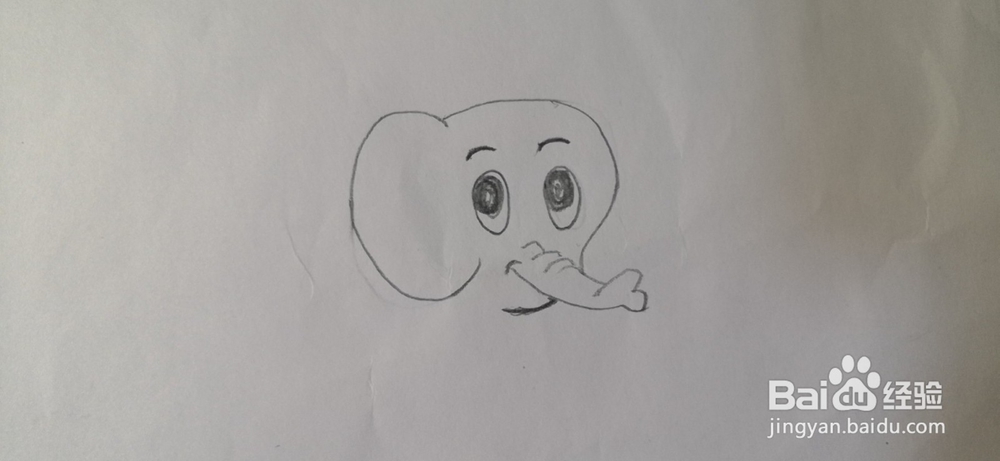 如何画卡通大象简笔画