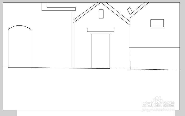 flash如何绘制古代商铺背景