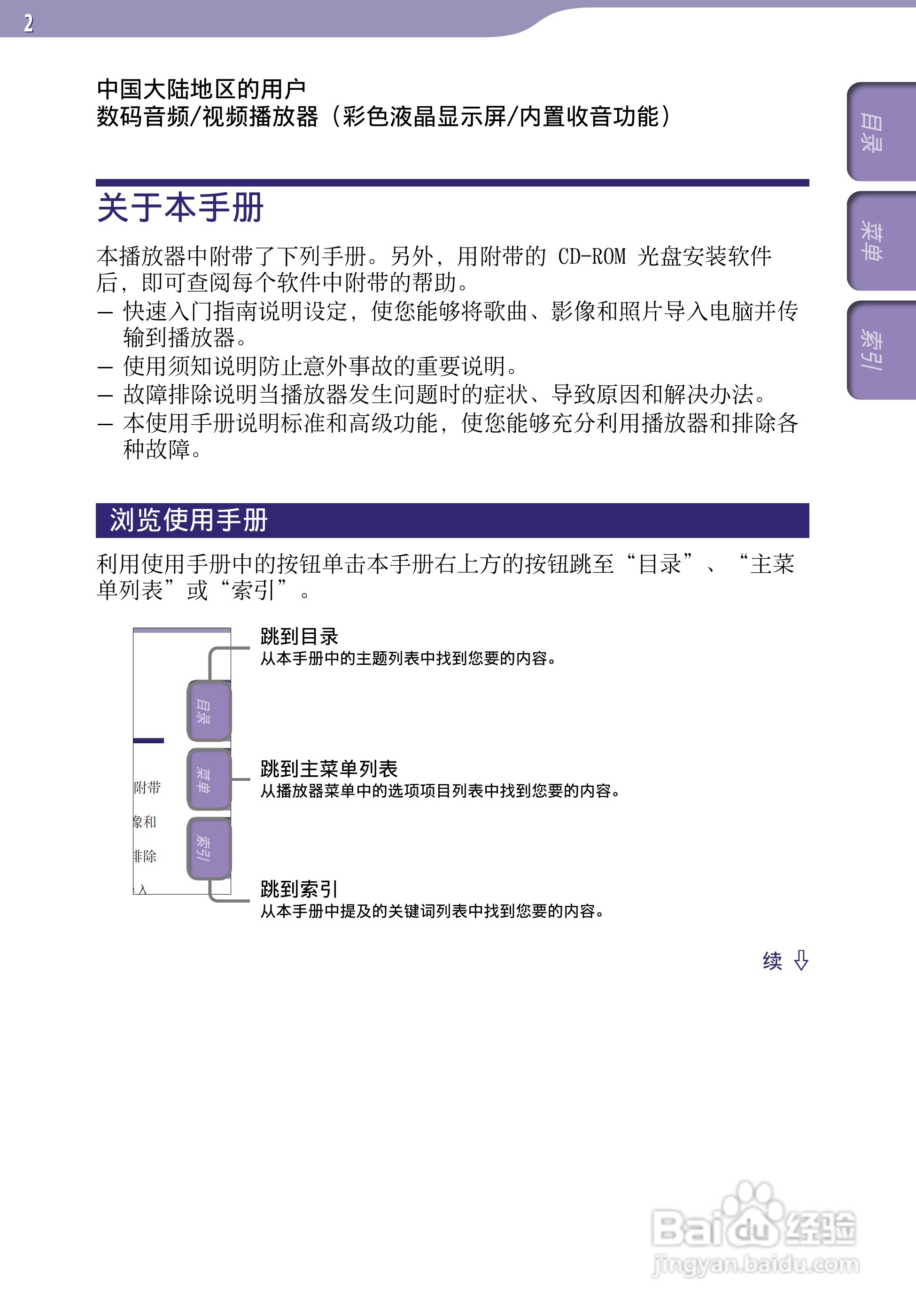 SONY索尼NWZ-A729数码影音使用说明书:[1]