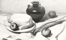 素描静物的画法三