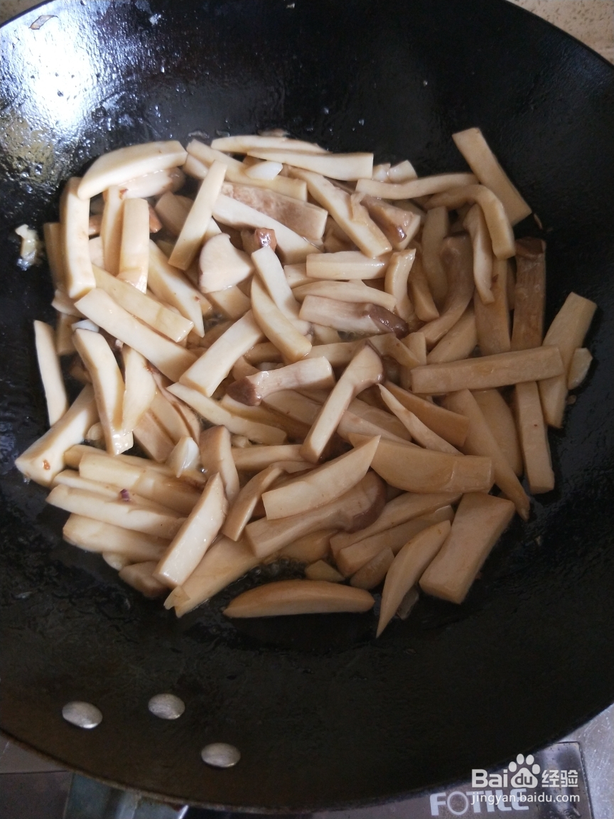 应该这样做耗油肉片杏鲍菇