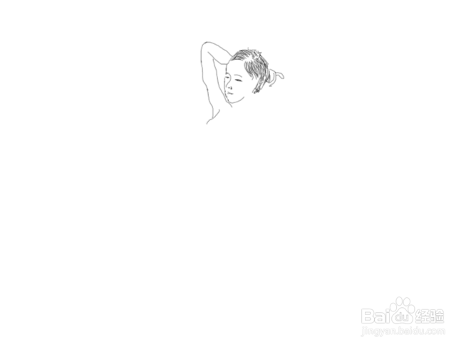 手扎头发的美女如何画