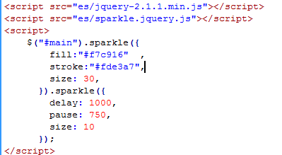 html+css3+jQ文字周围星星闪烁特效