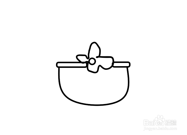 简笔画花篮怎么画