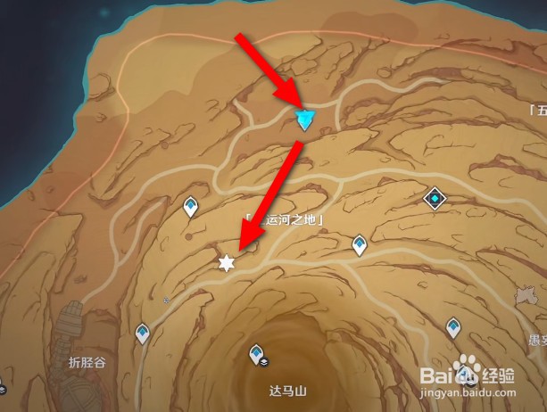 原神千壑沙地最后一个锚点位置