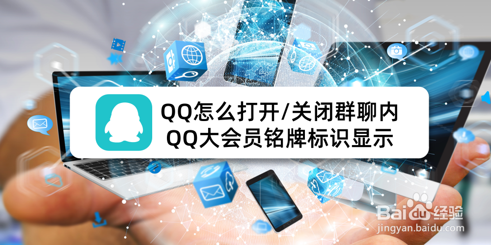 <b>QQ群聊大会员铭牌标识怎么打开或关闭显示</b>