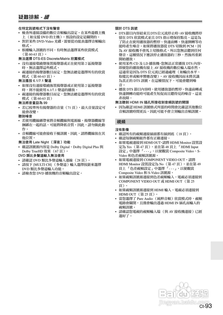 安桥TX-SR605型影音扩大机使用说明书:[10]