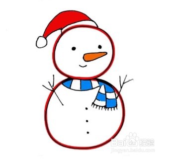 怎么画出漂亮的雪人
