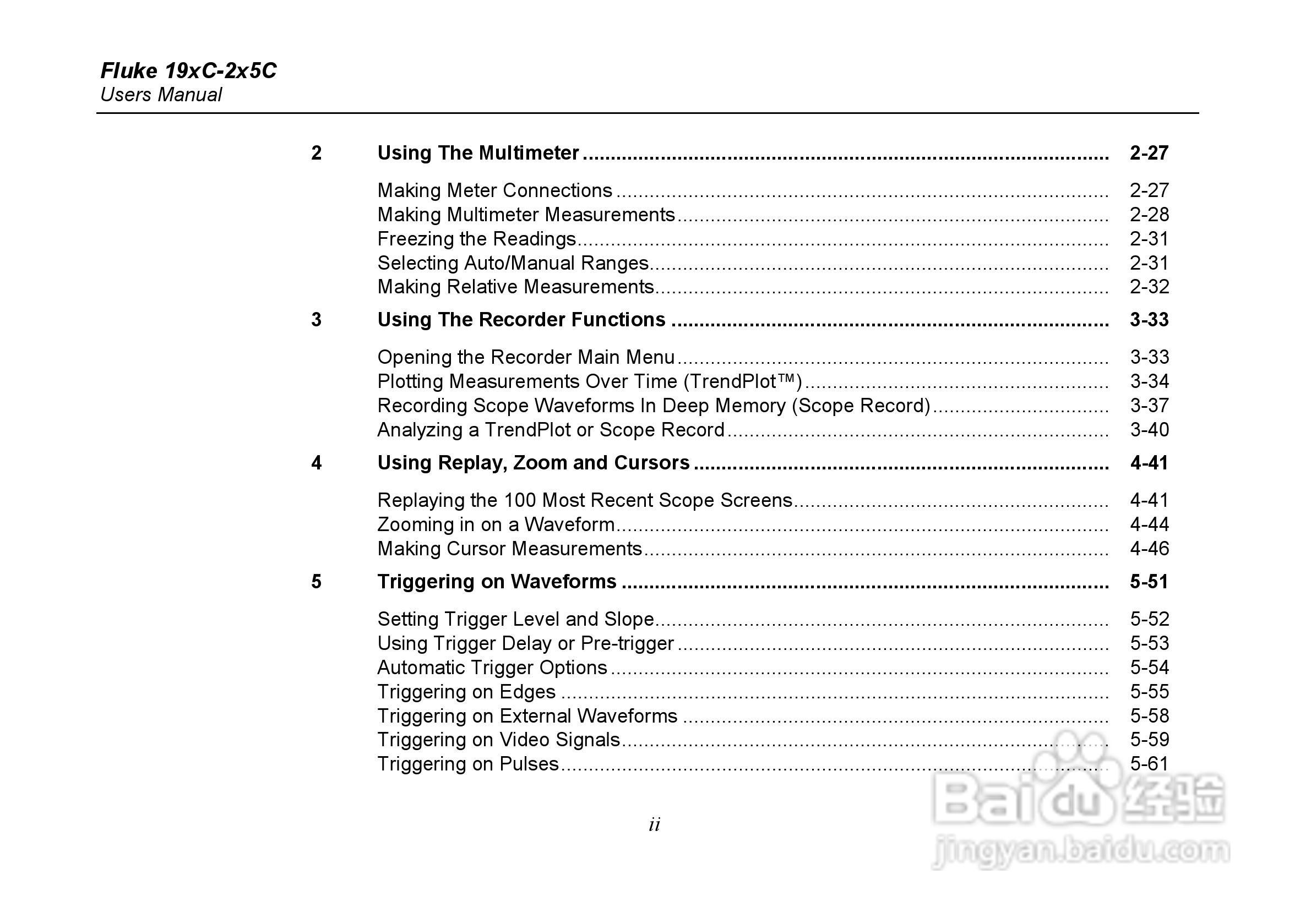 福禄克Fluke 225C彩色示波表使用说明书:[1]