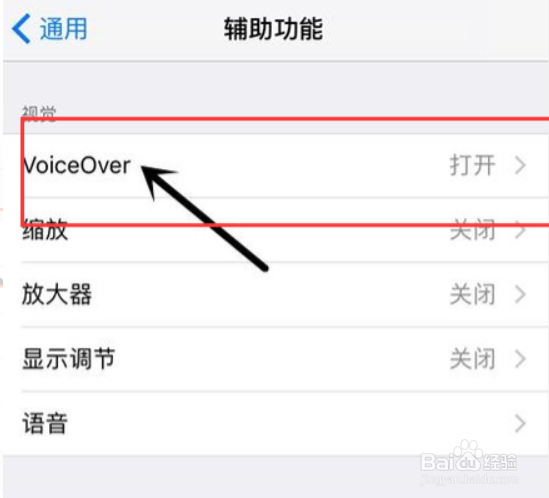 苹果x盲人模式怎么关闭