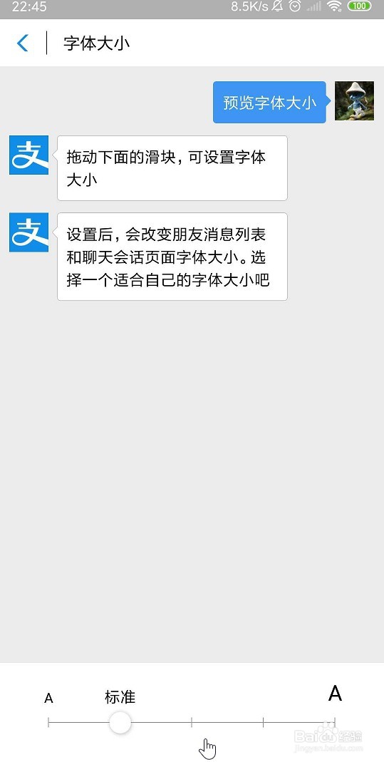 怎样把支付宝主界面字体变大？