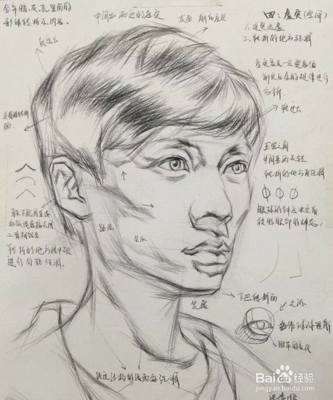 素描头像怎么打形