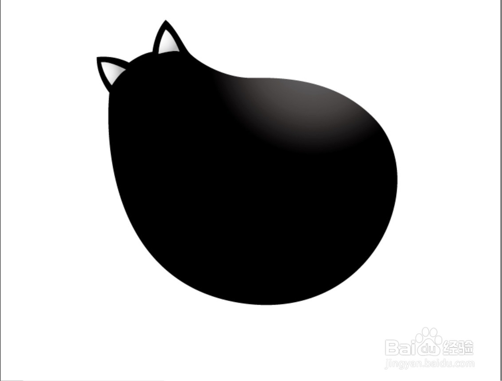 卡通黑猫头像设计