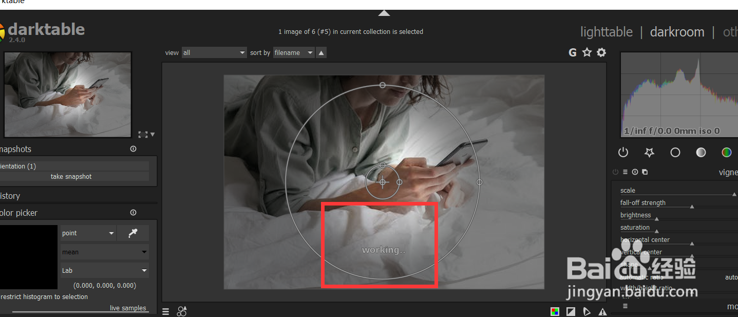 如何用darktable修改图片的scale？