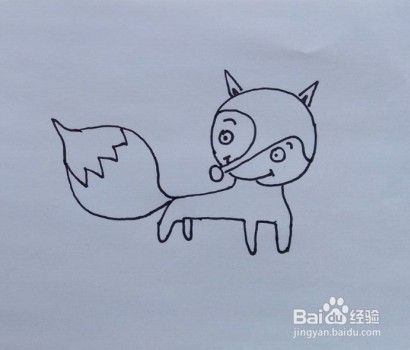 狐狸画法教程。怎么画狐狸，如何画狐狸？简笔画