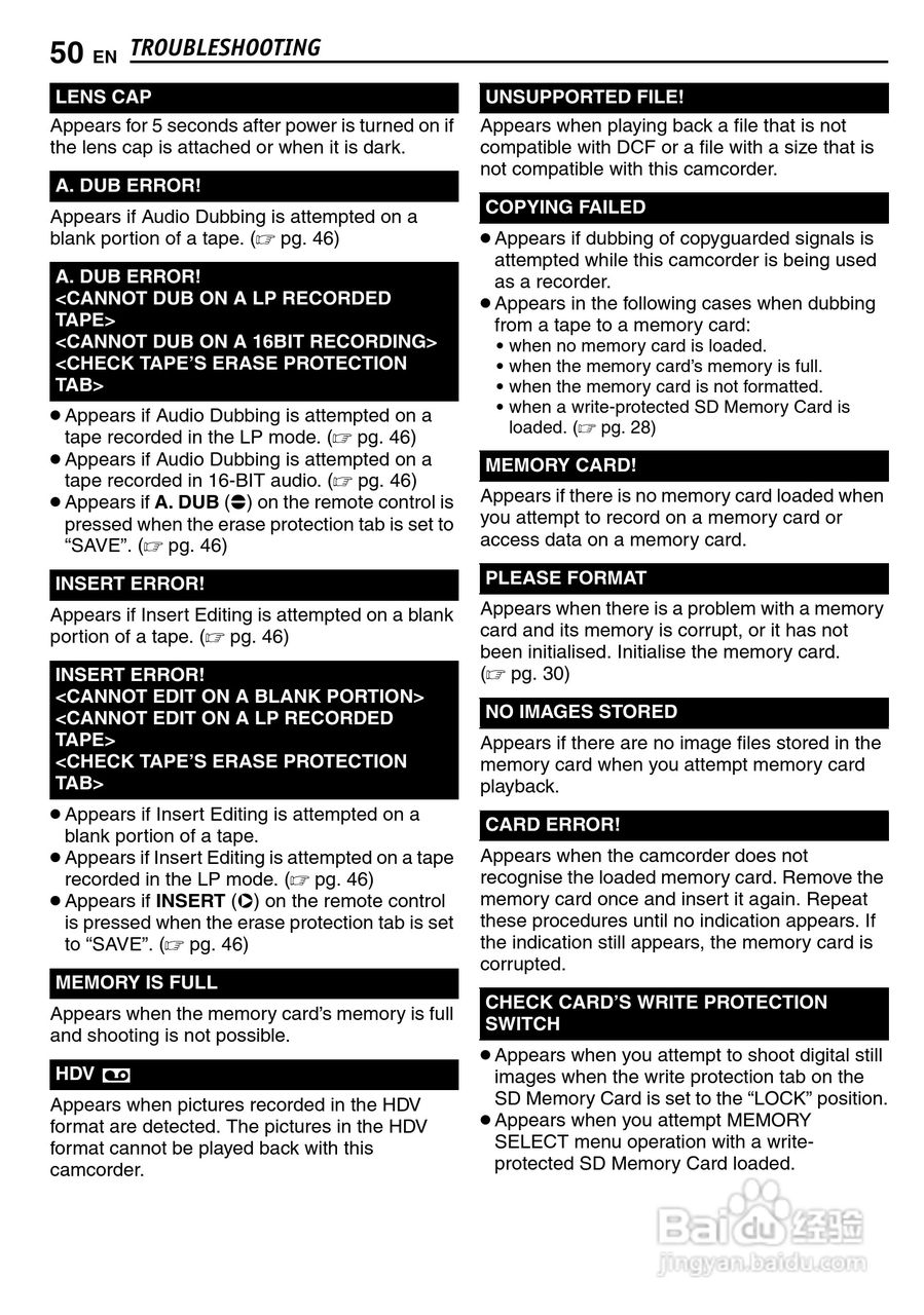 JVC GR-D290摄像机说明书:[5]